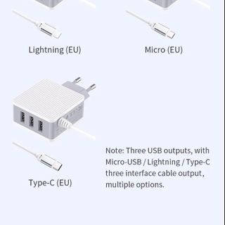 Cóc sạc kèm dây sạc cổng Micro-USB BA42A Borofone (EU plug)
