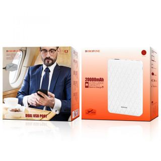 Pin Sạc Dự Phòng BOROFONE BT9, 20000mah, Micro USB / USB C, 2 cổng sạc 2.1A, Đèn Led hiển thị dung lượng pin
