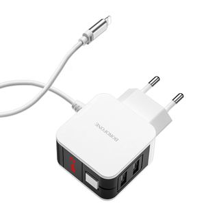 Cóc sạc kèm dây sạc cổng Lightning BA41A Borofone (EU plug)
