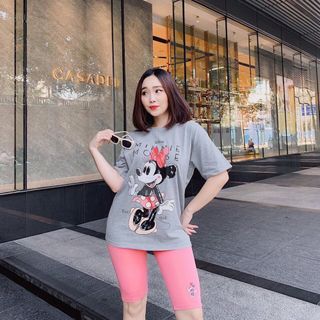 Bộ micky chữ lửng cực đẹp về hàng Chất cotton tàu 4c mịn đẹp Form &lt;60kg Hàng may kỹ