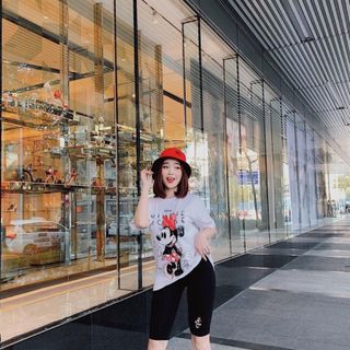 Bộ micky chữ lửng cực đẹp về hàng Chất cotton tàu 4c mịn đẹp Form &lt;60kg Hàng may kỹ