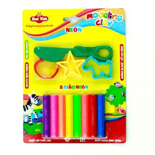 Đât Nặn 8 Màu 100g và 4 dụng cụ ( K-100/8C/4C)