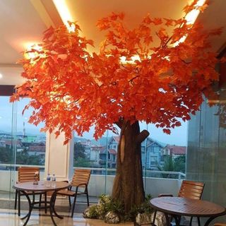 Lá Phong Đỏ Lá To 15 Lá Giá Sỉ - Lá Cây Giả