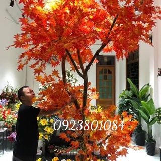 Lá Phong Đỏ Lá To 15 Lá Giá Sỉ - Lá Cây Giả