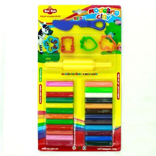 Đất nặn R-Star 300g 24 màu và 6 dụng cụ K-300/24C/6T