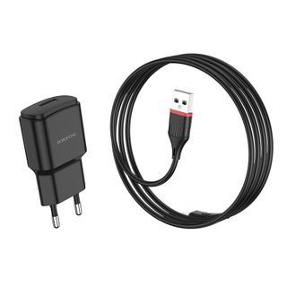 Bộ cóc cáp sạc BA48A Borofone cổng Micro-USB Chuẩn EU