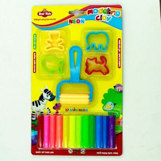 Đất nặn R-Star 150g 12 màu và 5 dụng cụ K-150/12C/5T