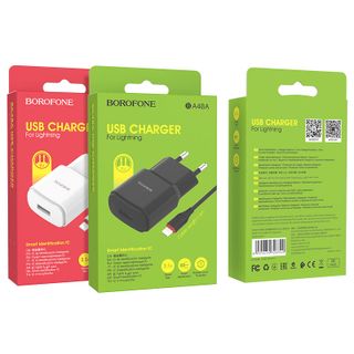Bộ cóc cáp sạc BA48A Borofone cổng Lightning Chuẩn EU