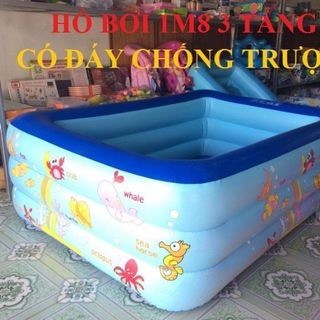 [HCM] Hồ phao, bể bơi 1m8-3 tầng, đáy chống trượt, tặng vá phao