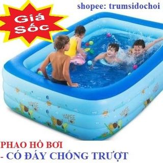[HCM] Hồ phao, bể bơi 1m8-3 tầng, đáy chống trượt, tặng vá phao