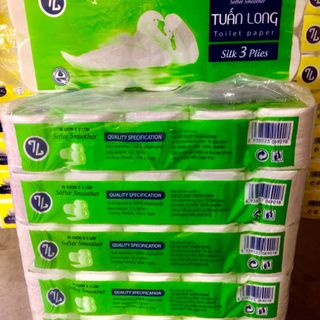 Giấy vệ sinh Tuấn Long 10 cuộn x3 lớp