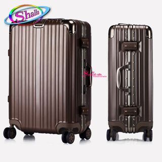 Vali nhựa du lịch khung nhôm khóa sập 1 bộ 20 inch và 24 inch Shalla