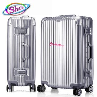 Vali nhựa du lịch khung nhôm khóa sập 1 bộ 20 inch và 24 inch Shalla