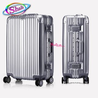 Vali nhựa du lịch khung nhôm khóa sập 1 bộ 20 inch và 24 inch Shalla
