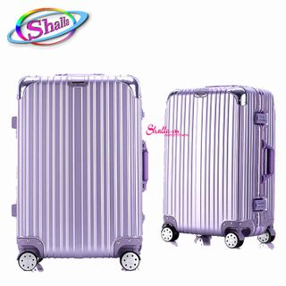 Vali nhựa du lịch khung nhôm khóa sập 1 bộ 20 inch và 24 inch Shalla