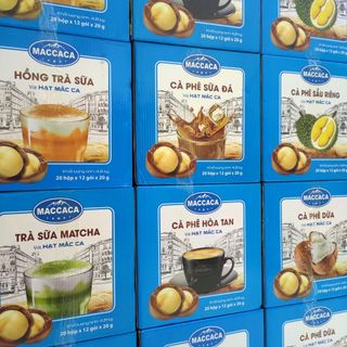 1 thùng 20 hộp cafe, trà sữa Maccaca