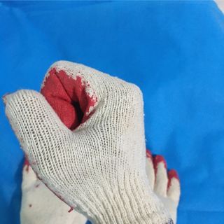 Găng tay bảo hộ tráng cao su màu đỏ