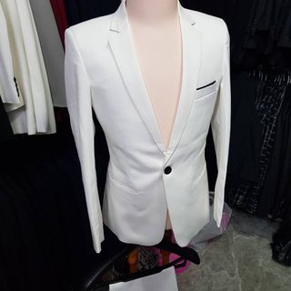 Áo vest nam màu trăng kem thời trang sành điệu