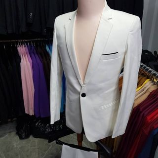 Áo vest nam màu trăng kem thời trang sành điệu