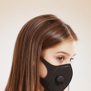 Khẩu Trang Chống Bụi Có Van Thở Thoát Khí - Màu Đen