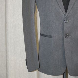 Bộ vest nam bác sui kiểu 2 nút trung niên màu xám tặng kèm cà vạt kẹp