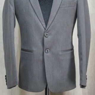 Bộ vest nam bác sui kiểu 2 nút trung niên màu xám tặng kèm cà vạt kẹp