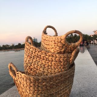 GIỎ, SỌT BÈO TÂY DÁNG THUYỀN