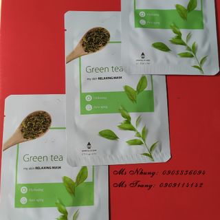 017.MẶT NẠ HNB MY SKIN RELAXING MASK TRÀ XANH