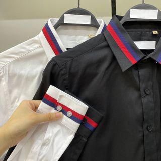 Áo Sơ Mi Cotton Trend Slim Cổ Đức Thêu