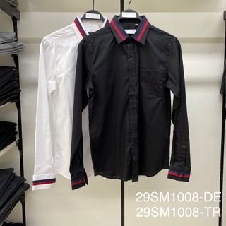 Áo Sơ Mi Cotton Trend Slim Cổ Đức Thêu