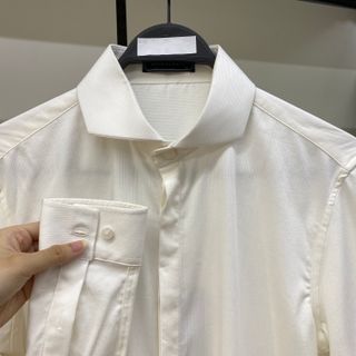 Áo Sơ Mi Trắng Cotton Smart Slim Dài Trơn