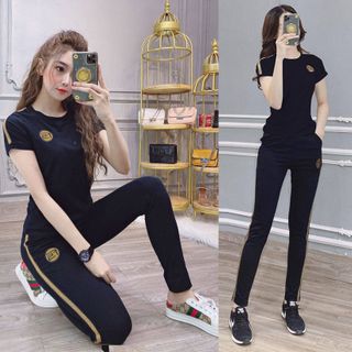 Đồ bộ thể thao nữ thêu logo F5
