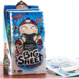 Snack Rong Biển Taokaenoi BIG SHEET Vị Hải Sản Hộp 12 Gói 3.2g