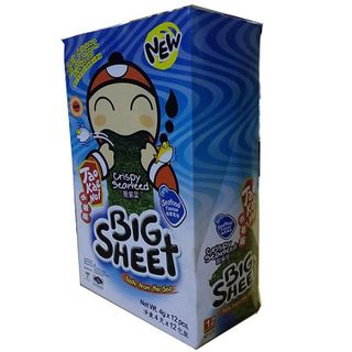 Snack Rong Biển Taokaenoi BIG SHEET Vị Hải Sản Hộp 12 Gói 3.2g