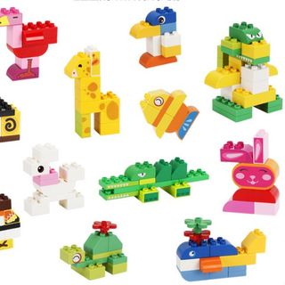Bộ đồ chơi lắp ráp lego 130 chi tiết nhựa size to