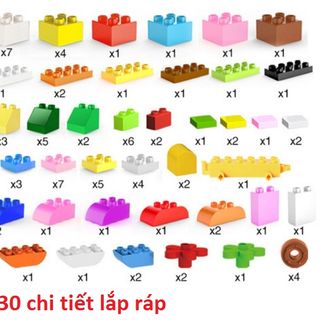 Bộ đồ chơi lắp ráp lego 130 chi tiết nhựa size to