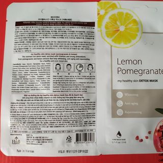 010.MẶT NẠ HNB MY HEALTHY SKIN DETOX MASK LỰU ĐỎ VÀ CHANH TÂY