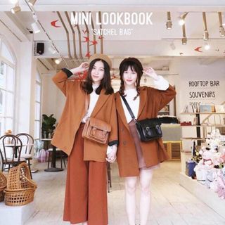 Túi đeo chéo nữ da Vintage