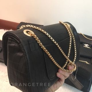 Túi đeo chéo classic vân rắn sang chảnh