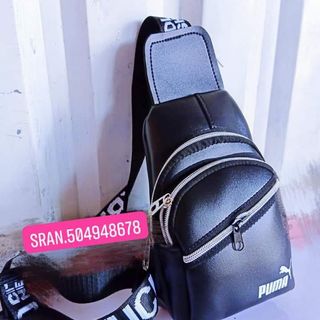 TÚI CHÉO NGỰC UNISEX , DA PU SỊN 3 NGĂN