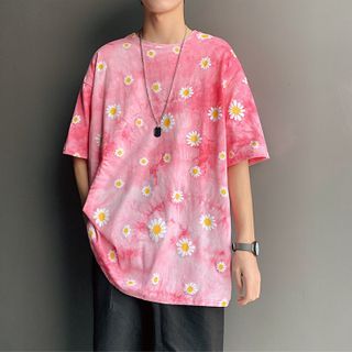 Áo Thun tay lỡ Hàn Quốc- Hoa Cúc GD