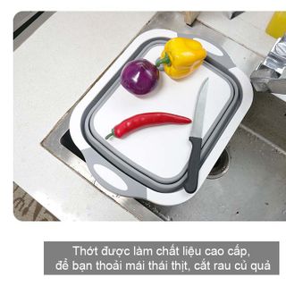 Bộ Rổ và Thớt Gấp Gọn 3in1
