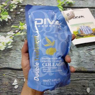 Hấp dầu túi DIVA COLLAGEN, Hấp ủ tóc COLLAGEN, kem ủ tóc, hấp ủ tóc, ủ tóc siêu mềm mượt, Dầu hấp tóc , kem ủ toc phục hồi tóc hư tổn DIVA COLLAGEN giá sỉ