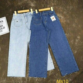 Quần Jeans Nữ Ống Rộng Cao Cấp Kiểu Túi Hộp MS10 giá sỉ