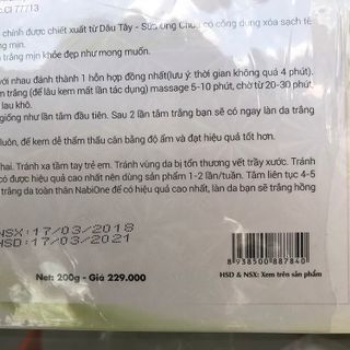 NabiOne Saieho kem bột tắm trắng 200g