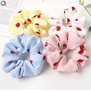 Cột tóc Scrunchies dâu tây strawberry