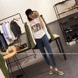 Quần jean nữ lưng cao body rách nhẹ form ôm tôn dáng co giãn