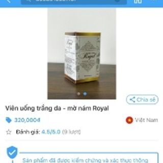 Viên uống trắng da trị nám Royal công ty Bình An giá sỉ