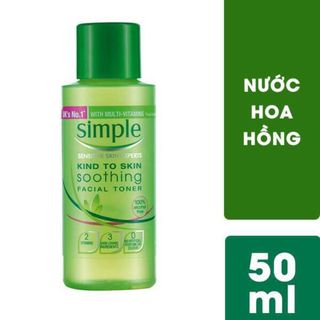Nước hoa hồng Simple Soothing Facial Toner 50ml