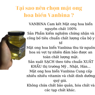 Mật ong hoa trắng Vanbina 280ML- MẬT ONG NGUYÊN CHẤT giá sỉ